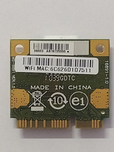 Placa Wireless Wifi Rt3090 Ms6891 Notebook Lenovo G480 (Usado)
