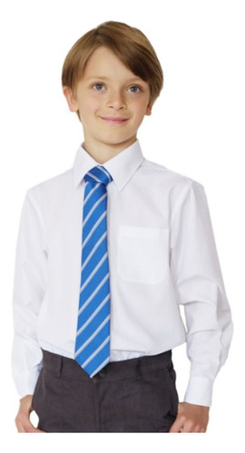Camisa De Niño Colegial Talles 6-16 Blanca De Vestir Nene 