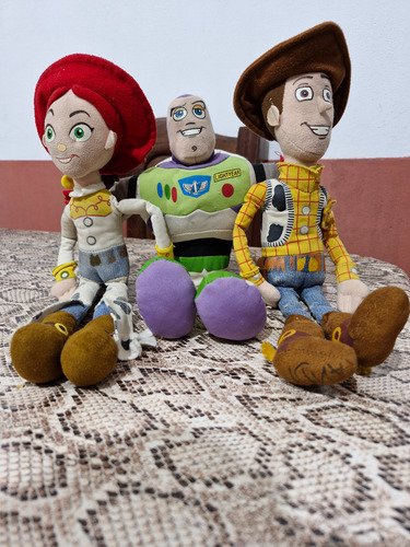 3 Peluches Toy Story Buzz, Jessie Y Woody (Usado)