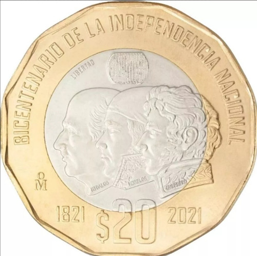 Moneda Conmemorativa $20 Bicentenario Independencia Nacional