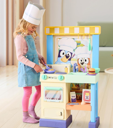 Bluey Juego De Cocina Con Sonidos Y 20 Accesorios Importado
