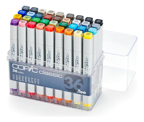 Copic Classic, Marcadores A Base Alcohol, Juego 36 Piezas,