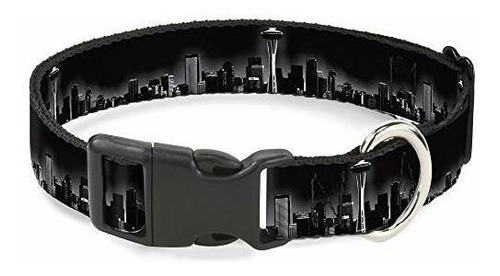 Cat Collar Breakaway Seattle Vivid Skyline Black White 8 To 