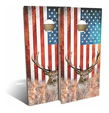 Slick Woody S Big Buck Cornhole Juego Con 8 Cornhole Bolsas,