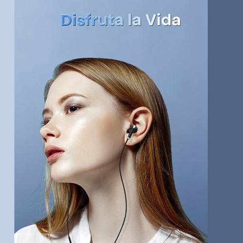 Audífono Alambrico Manos Libres In Ear Aut123n Color Negro