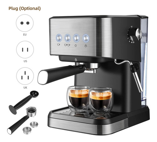 Cafetera Con Capuchino Con Leche. Máquina Todo En Uno, Barra