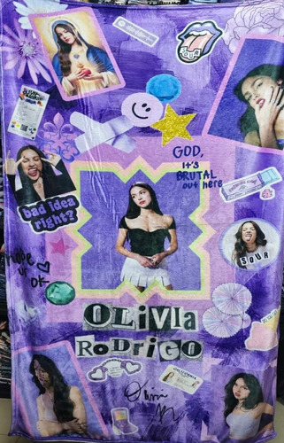 Frazada Cobija Olivia Rodrigo Suave Premium Liso Varios