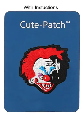 Clown Face Embroidered Iron On And Sew On Horror