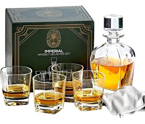 comprar Juego De Decantador De Whisky Con Vasos Regal Trunk & Co,...