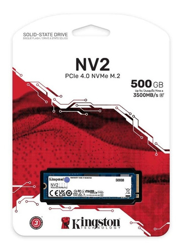 Imagen 4 de 4 de Disco Sólido Interno M.2 500gb Kingston Nvme Pcie Nv2