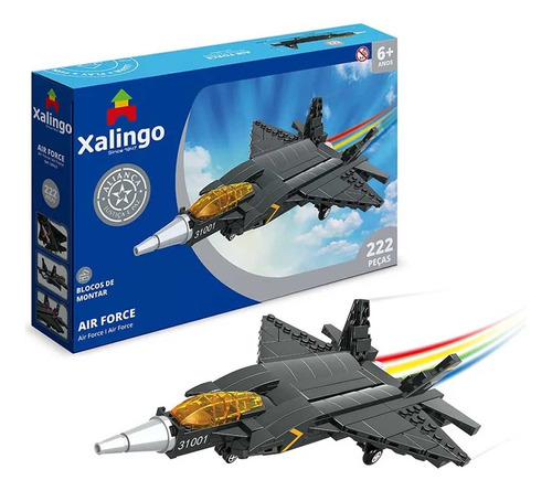 Blocos De Montar Avião De Combate 222 Peças Compatível Lego Versão Do Personagem Militar