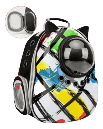 Mochila Transportador Cúpula Con Diseño Orejitas Pincelada