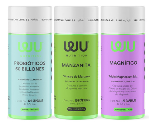 Kit Detox Plus | Probióticos + Manzanita + Magnífico | Wu