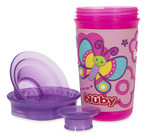 Nuby 360 Grados Sip 3d Grip Wonder Cupe Con Manga De 10 Oz