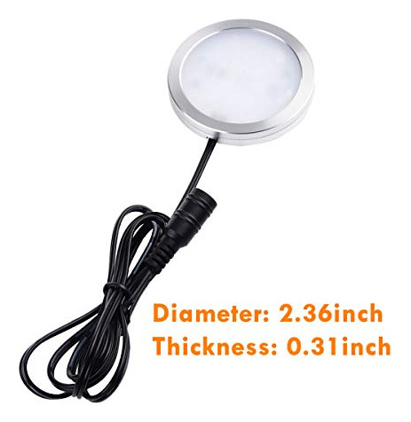 Luz Led Tipo Disco Lvyinyin Para Colocar Debajo Del Armario,