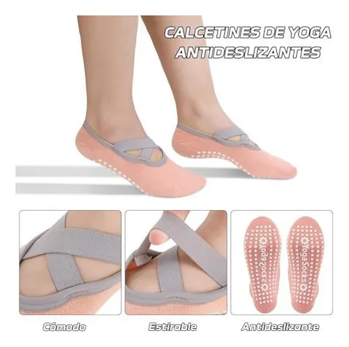 Calcetines De Yoga Para Mujer, 5 Pares De Calcetines Pilates