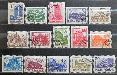 Rumania, Serie Ordin Sc 3664-84 Edificios 1991 Usada L18317