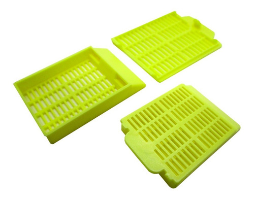 Cassette Para Inclusión Con Tapa, Color Amarillo, 2 Paquetes