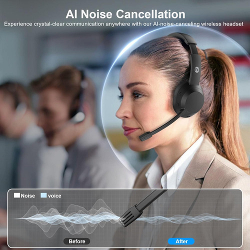 Auriculares Inalámbricos Con Micrófono Y Cancelación De Ruid