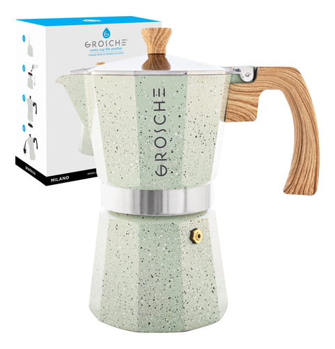 Grosche Milano Moka - Cafetera Para Estufas, Cafetera Greca,