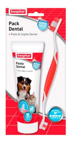 Pack Pasta Dental Para Perros Y Gatos + Cepillo Beaphar