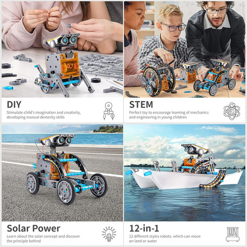 Temi Stem Kit De Robot Solar Para Niños, Juguetes De Experim
