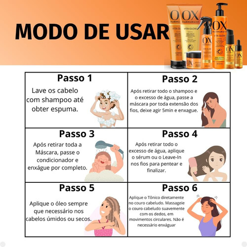 Kit Ox Mari Maria Hair Vita Glow Leave-in Menor Com 7