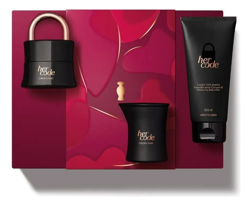 Kit Presente Her Code Eau De Parfum (3 Itens) - O Boticário
