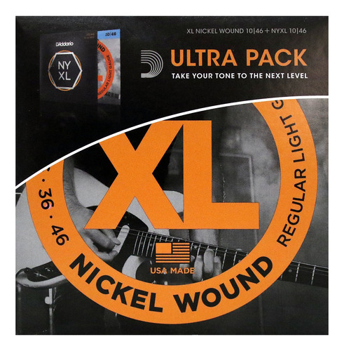 Daddario Exl110 Y Nyxl1046 2 Pack Cuerdas Guitarra Eléctrica