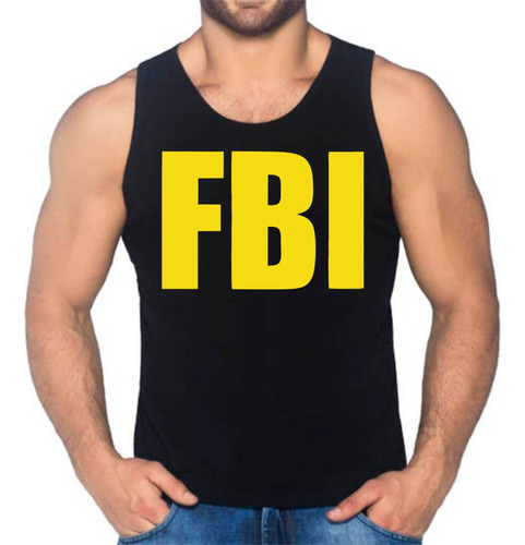 Camiseta Esqueleto Fbi Police Manga Sisa