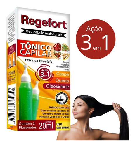 Tonico Capilar 3 Em 1 Regefort Skafe 40ml