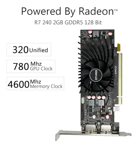 Tarjeta Gráfica Amd Radeon , Hdmi Dual, Perfil Bajo, Compati