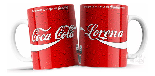 Taza Personalizada Coca Cola Gaseosa Bebida Con Tu Nombre