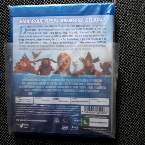 O Reino Gelado / 2 Bluray 2d E 3d Original