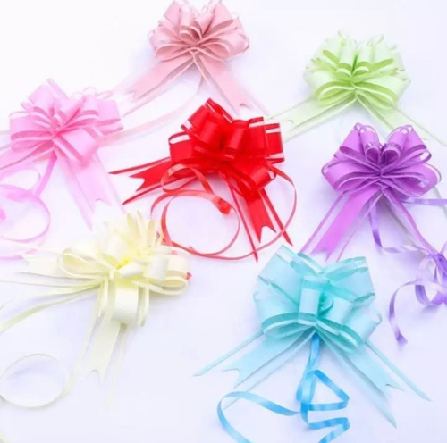 Pack 50 Cintas Mágicas De Regalo Tipo Organza  3 Cm