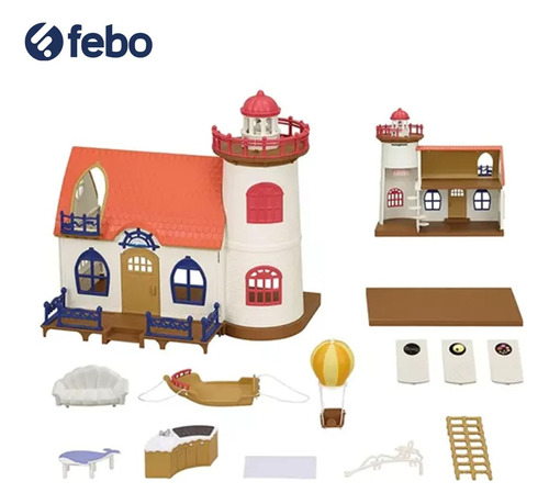 Combo Sylvanian Families Casa Con Luz + Set Trajes Febo