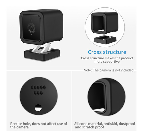 Imagen 5 de 8 de Compatible Con Soporte Wyze Cam V3, Cubierta De Silicona Pro
