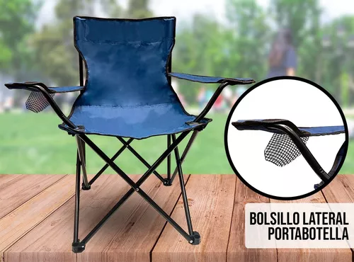 Silla Sillon Camping Director Plegable Porta Vaso Y Bolso