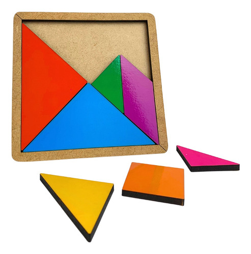 Brinquedo Pedagógico Montessori Quebra-cabeça Tangram