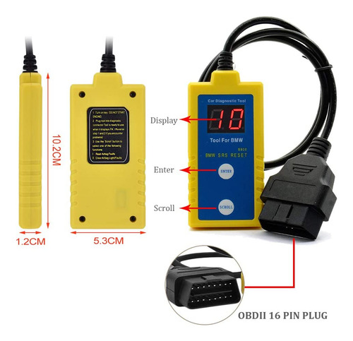 Outzone B800 Srs Reset Scanner Bmw Airbag Scan Reset Tool Ob