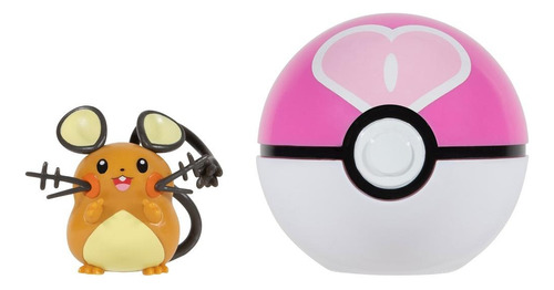 Pokemon Clip N Go Dedenne Con Amor Ball 4cm Jazwares