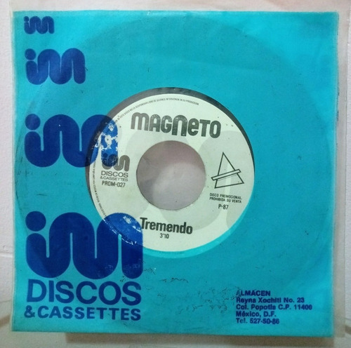 Magneto Tremendo Disco Vinilo Ep 45 Rpm Promo