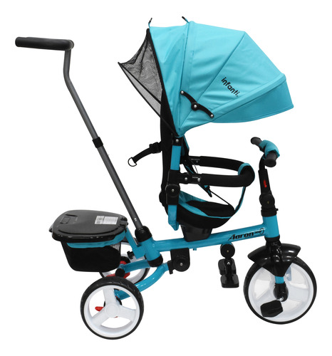 Triciclo Infanti Aaron Asiento Giratorio 360° Con Toldo
