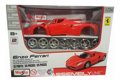 Auto Maisto Ferrari Enzo Escala 1/24 Assembly Line Color Rojo