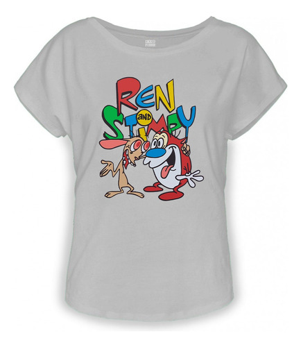 Playera Jaspe Dama Ren Y Stimpy Nickelodeon 90s 1297