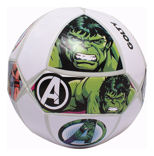 Balón De Fútbol Golty Avengers Cosido A Máquina No.5 Color Blanco