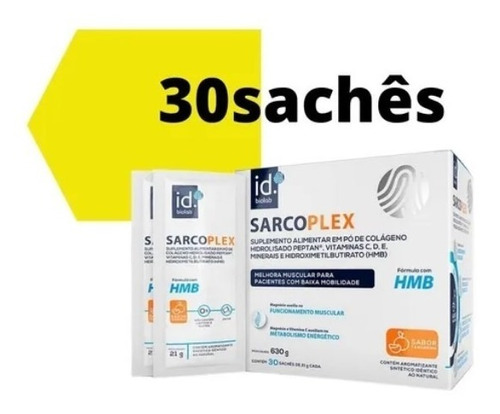 Sarcoplex Colágeno Hidrolisado Vitaminas C,d,e Hmb Sabor Tangerina