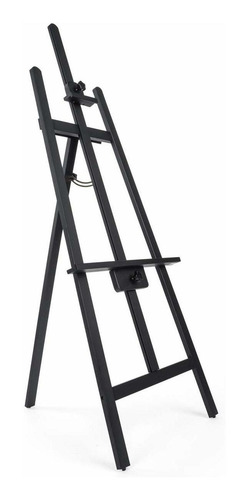 Displays2go Ajustable Color Negro Acabado Madera Studio Pie