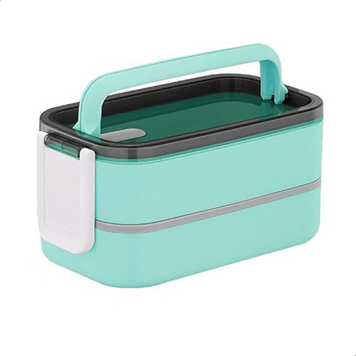 Topper Contenedor De Alimentos Cubiertos Lonchera 2 Niveles