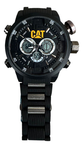Reloj P Caballero Cat Casual Análogo/digital Estuche Gratis Negro